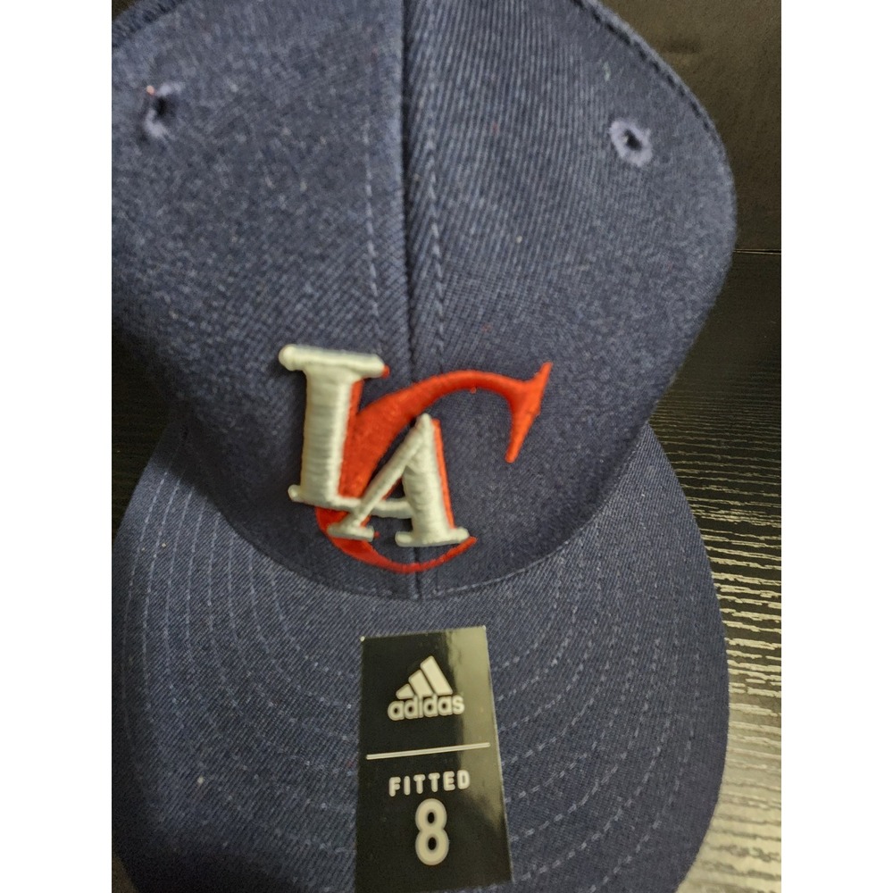 New Adidas LA Clippers Hat Cap Size 8 Navy Blue LA‎ Logo NBA Officially Licensed - Picture 2 of 8